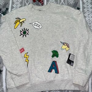 H&M Light Gray Long Sleeve Sweater